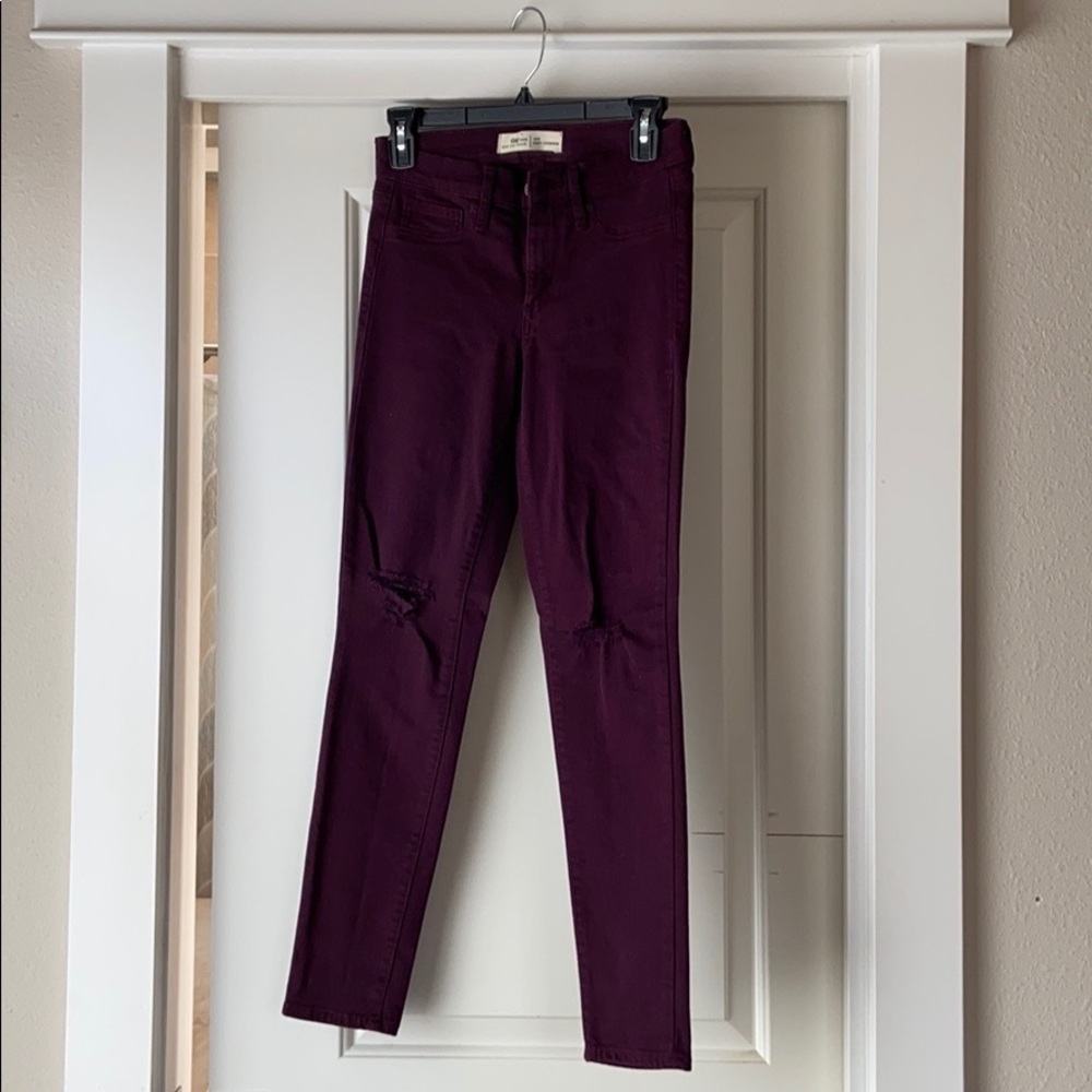 Gap - jean leggings, deep plum - 25R